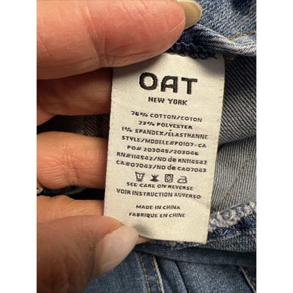 Oat New York Jeans Womens 12/31 Wide Leg Crop Y2K High Rise Pants Skater - Picture 4 of 8